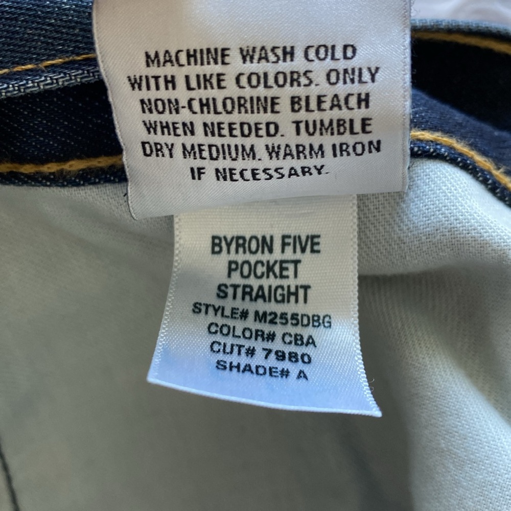 Hudson Byron Five Pocket Straight Dark Wash Jean Mens 29 x 34 - Picture 9 of 12
